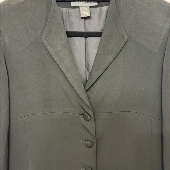 Lafayette 148 NY Black Tailored Blazer Jacket Size 6 - Picture 3 of 14